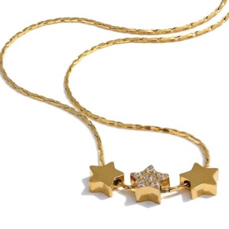 3 stars thin necklace